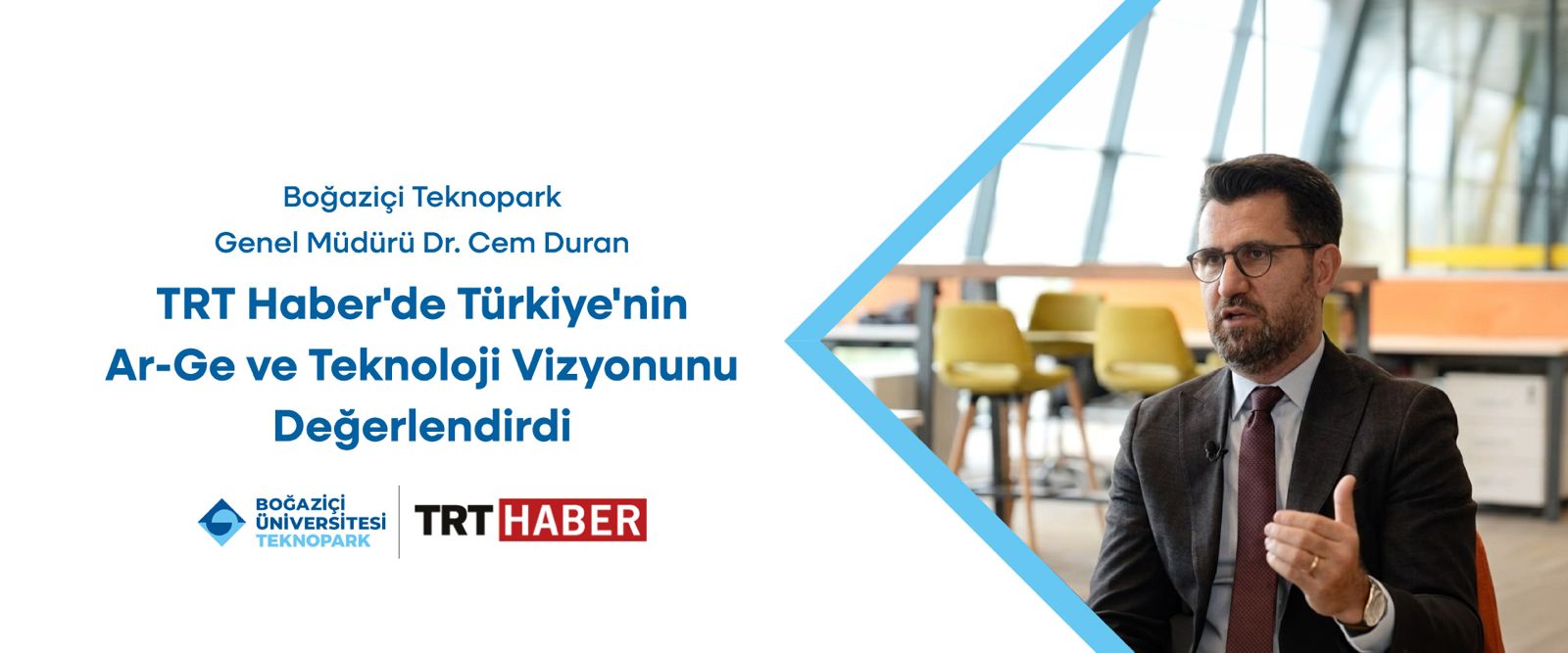 Genel Müdürümüz Dr. Cem Duran, TRT Haber Ekranlarında Ülkemizin Girişimcilik ve İnovasyon Vizyonunu Değerlendirdi