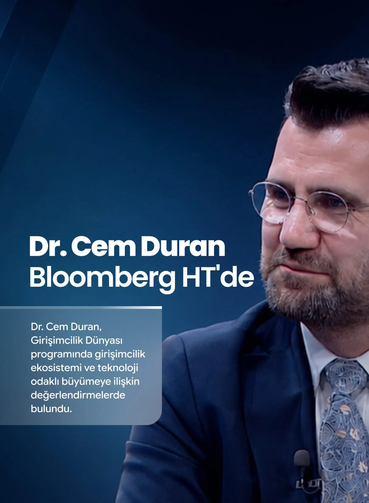 Dr. Cem Duran - Bloomberg HT, Entrepreneurship World